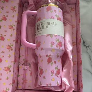 LoveShackFancy Pink Floral Tumbler